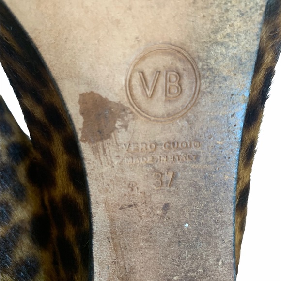 VERONICA BEARD Griffin Calf Hair Leather Leopard Cheetah Loafers Made Italy 37 - Picture 7 of 9